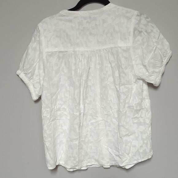 NWOT Splendid White Button Down Short Sleeve Shirt - Picture 4 of 8